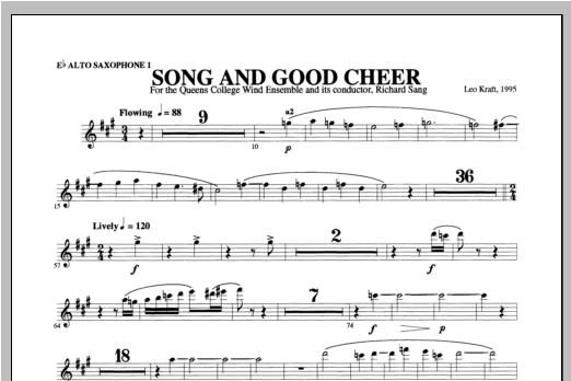Song and Good Cheer - Alto Saxophone