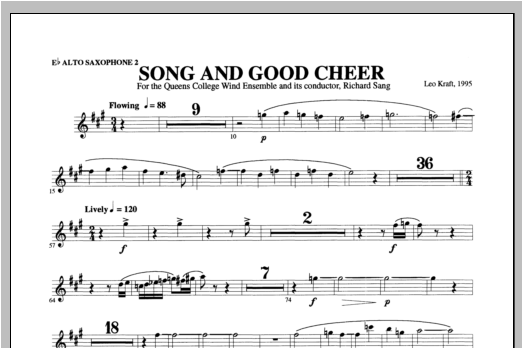 Song and Good Cheer - Alto Saxophone