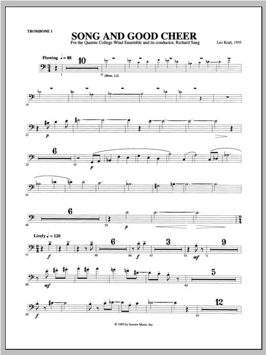 Song and Good Cheer - Trombone
