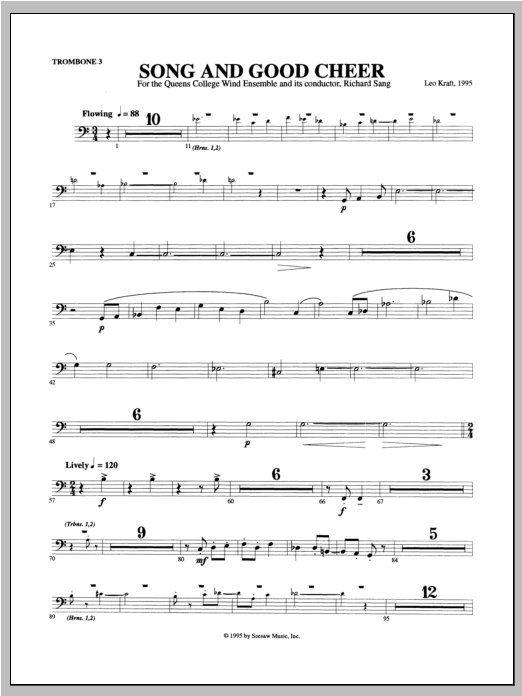 Song and Good Cheer - Trombone