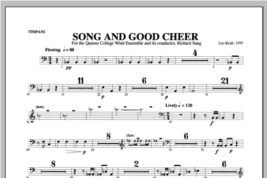Song and Good Cheer - Timpani