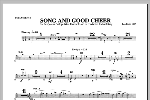 Song and Good Cheer - Percussion