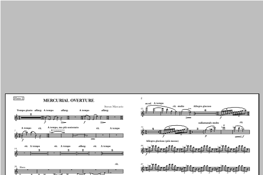 Mercurial Overture - Flute