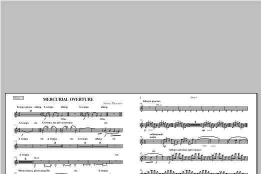 Mercurial Overture - Flute