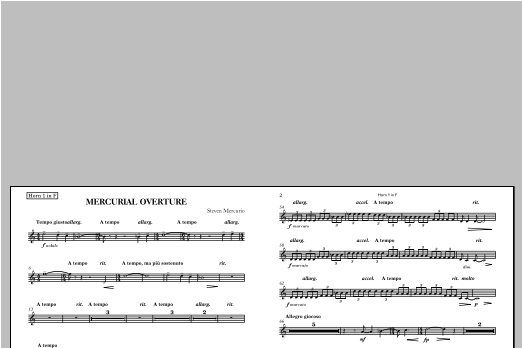 Mercurial Overture - Bassoon