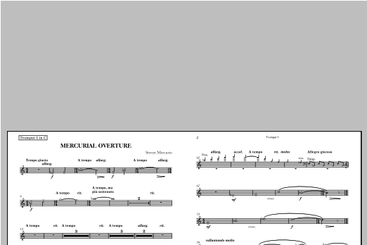 Mercurial Overture - F Horn
