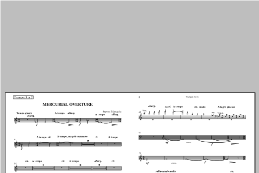 Mercurial Overture - Trumpet