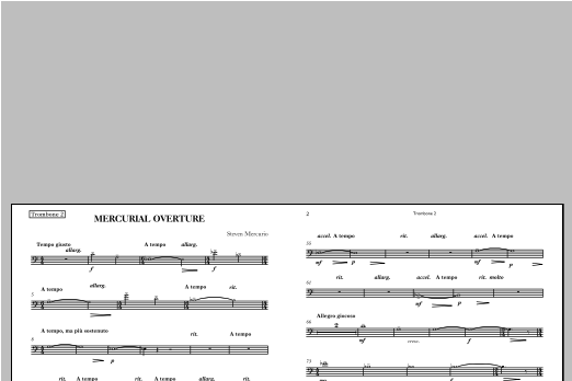Mercurial Overture - Trombone