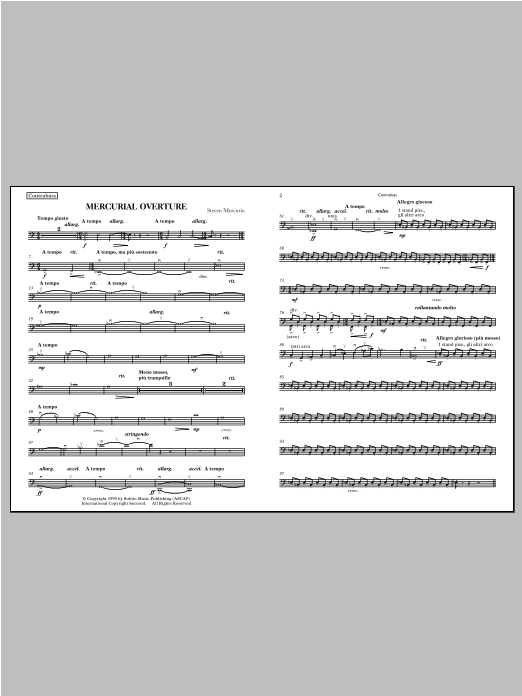Mercurial Overture - Violoncello