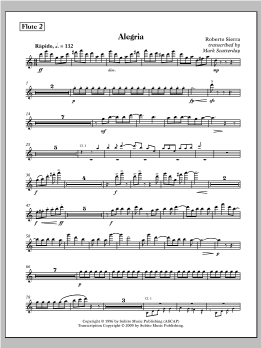 Allegria for Band - Flute