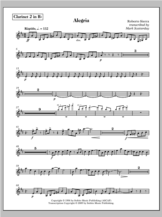 Allegria for Band - Clarinet