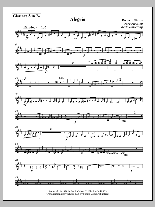 Allegria for Band - Clarinet
