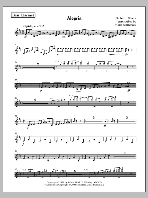 Allegria for Band - Clarinet