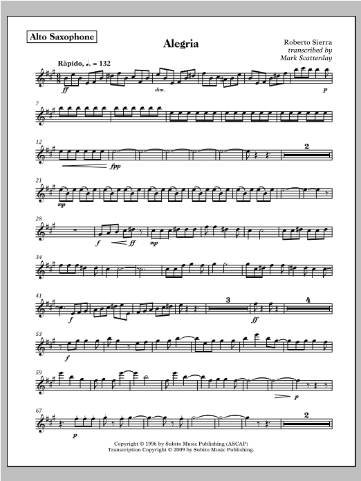 Allegria for Band - Soprano Sax