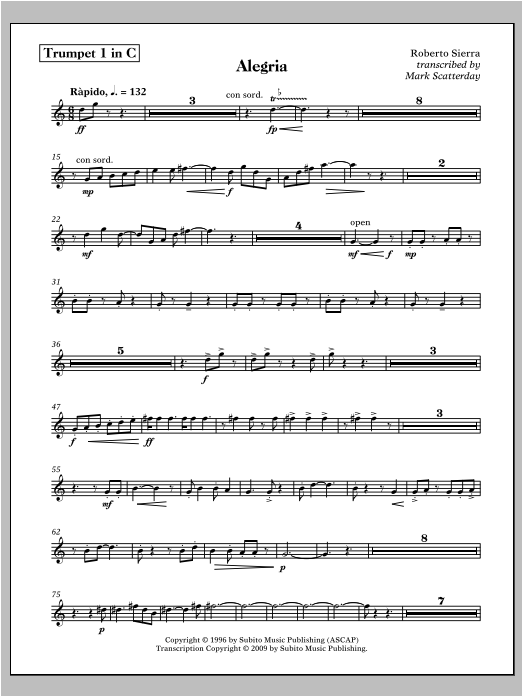 Allegria for Band - F Horn