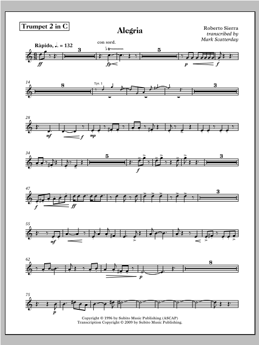 Allegria for Band - Trumpet