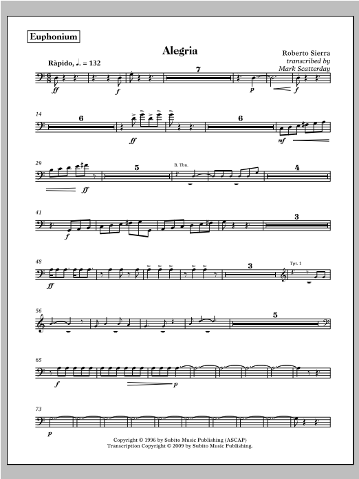 Allegria for Band - Trombone