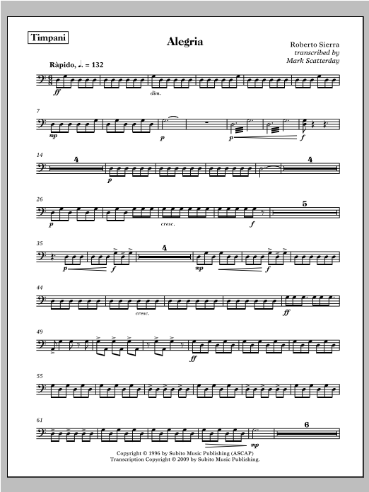 Allegria for Band - Contrabass