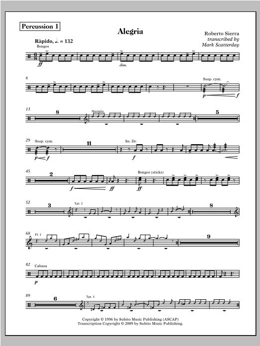 Allegria for Band - Percussion