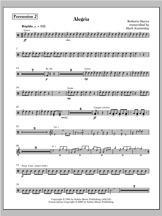 Allegria for Band - Percussion