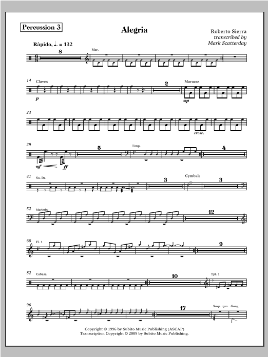 Allegria for Band - Percussion