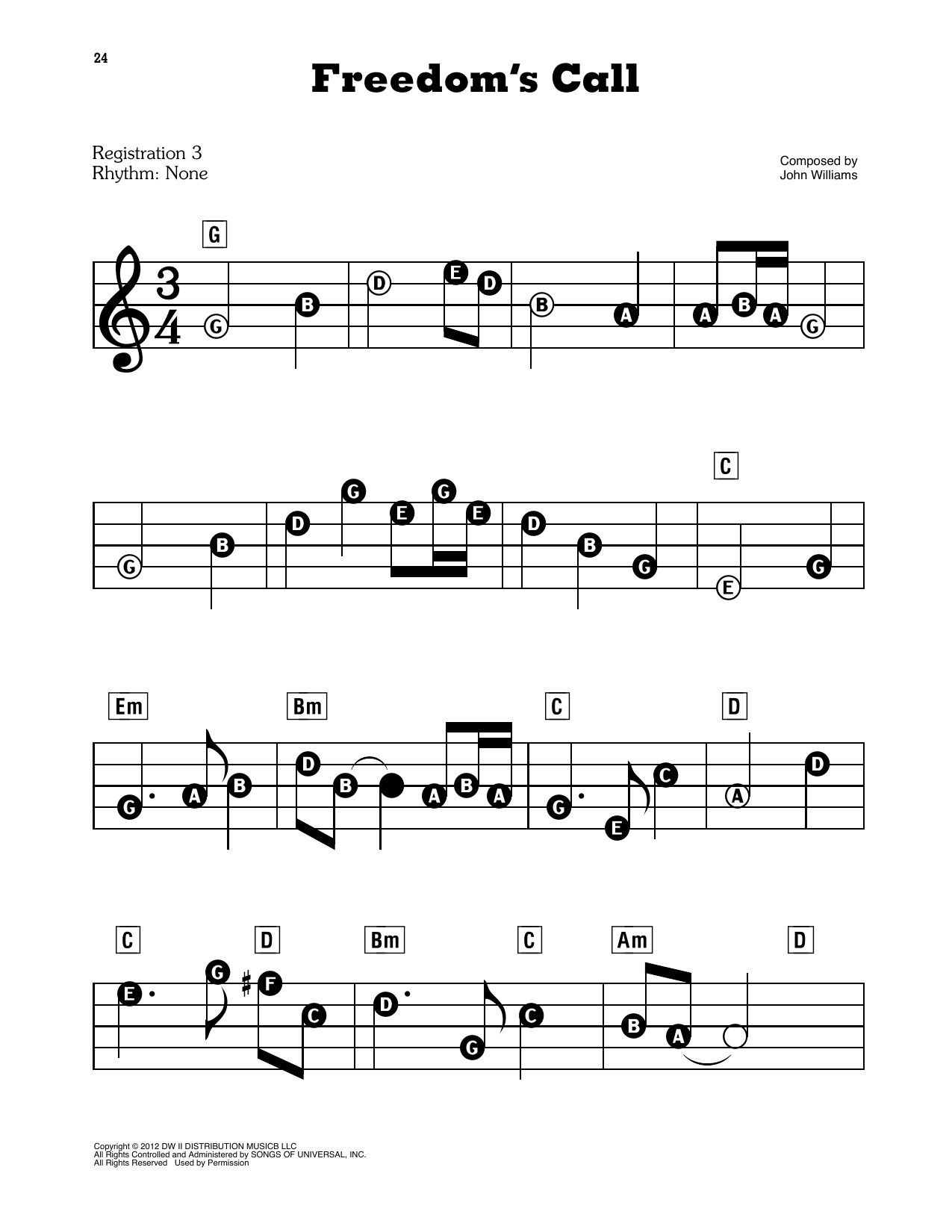 Freedom's Call (from Lincoln): E-Z Play Today