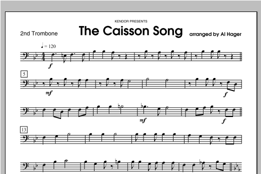 Caisson Song, The - Trombone 2 Sheet Music | Hager | Brass Ensemble