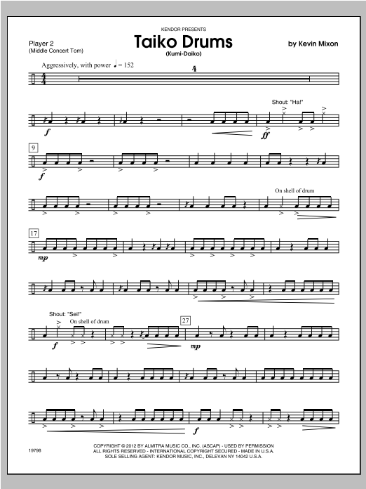 Taiko Drums (KumiDaiko) Percussion 2 Sheet Music Direct
