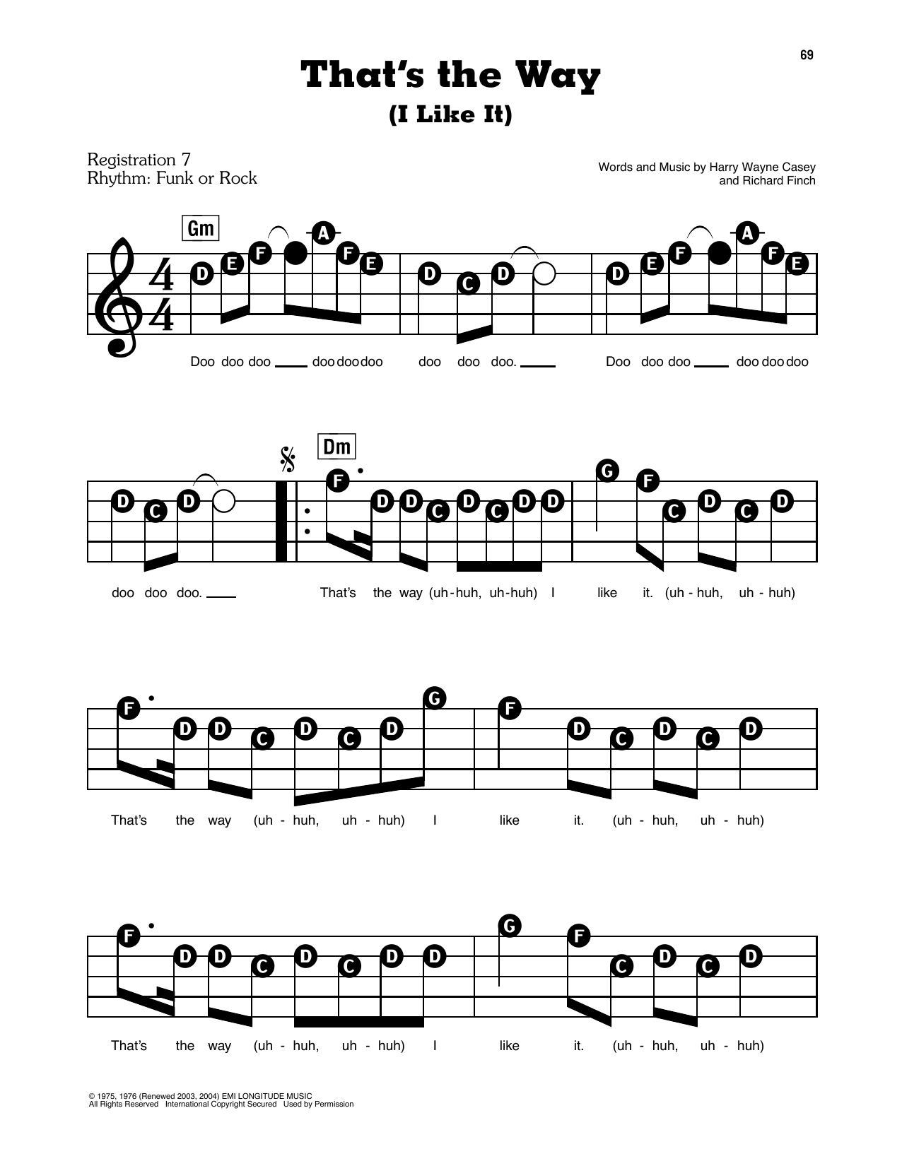 That's The Way (I Like It): E-Z Play Today