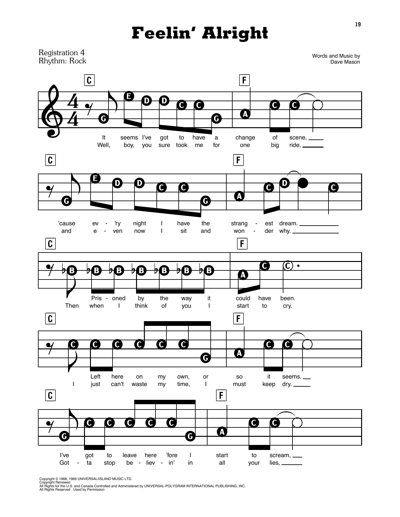 Feelin' Alright: E-Z Play Today