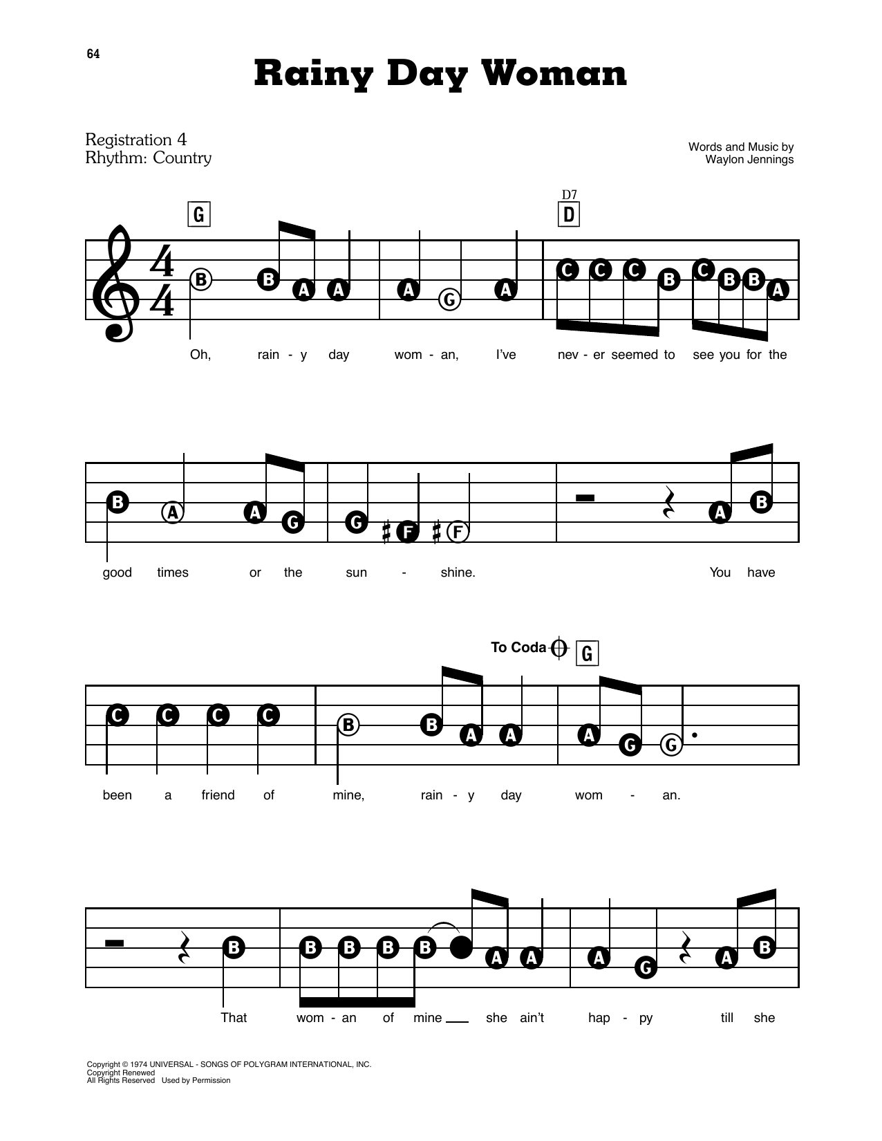 Rainy Day Woman: E-Z Play Today