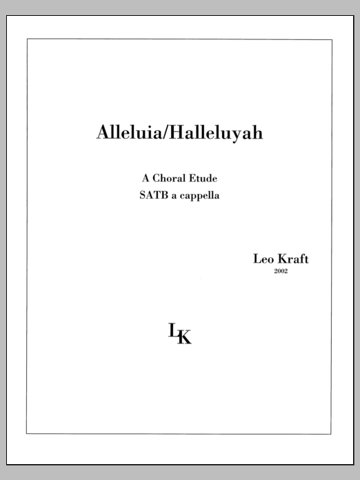 Allelluia Hallelujah: Choral Octavo