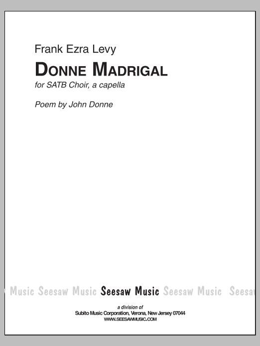Donne Madrigals: Choral Octavo