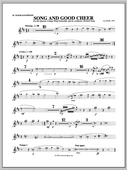 Song and Good Cheer - Clarinet