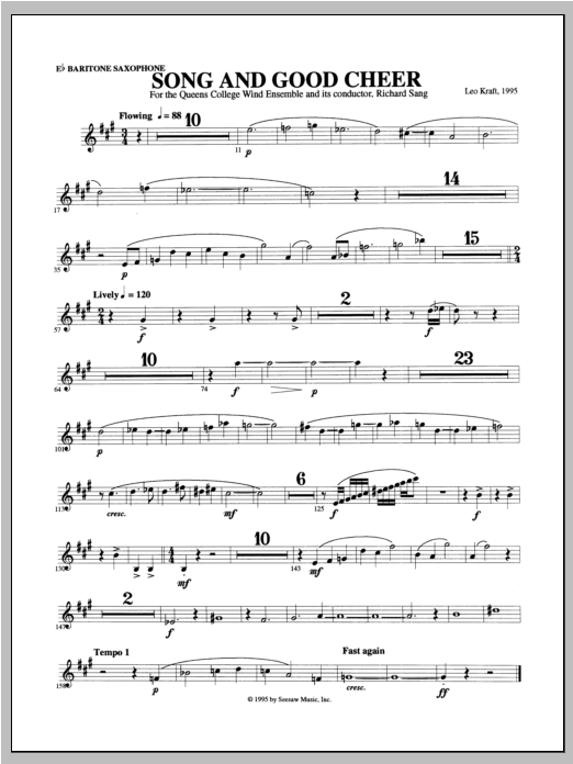 Song and Good Cheer - Clarinet