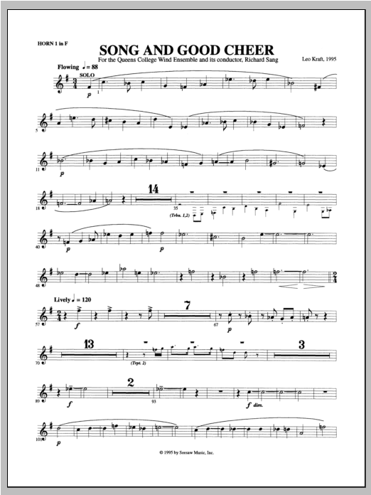 Song and Good Cheer - Clarinet