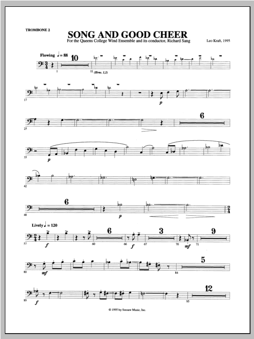 Song and Good Cheer - F Horn