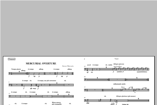 Mercurial Overture - Trumpet