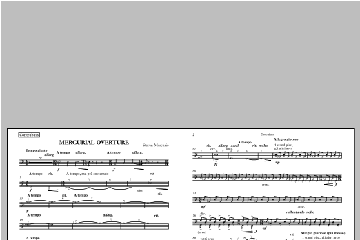 Mercurial Overture - Percussion