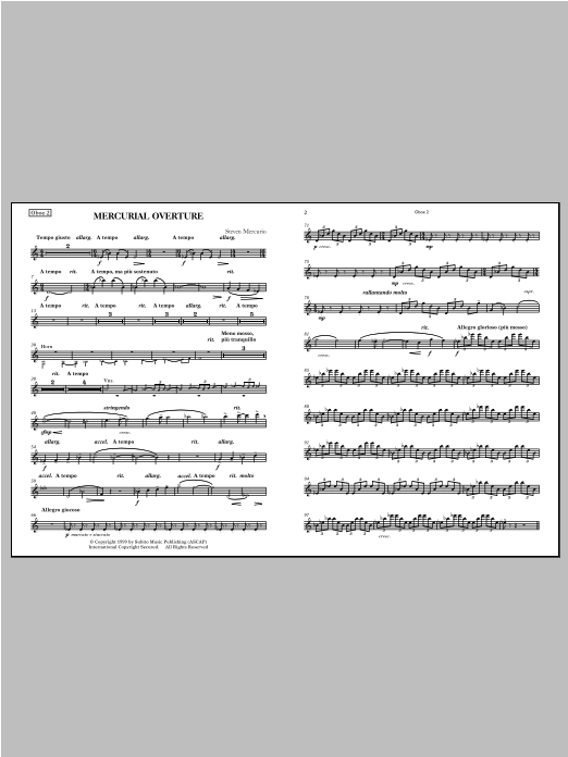 Mercurial Overture - Violin