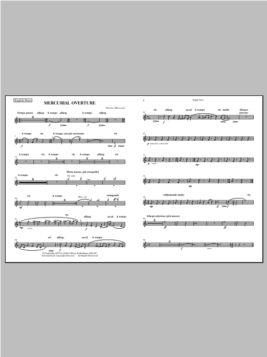 Mercurial Overture - Viola