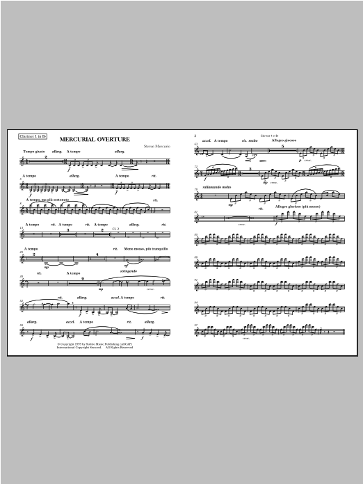 Mercurial Overture - Violoncello