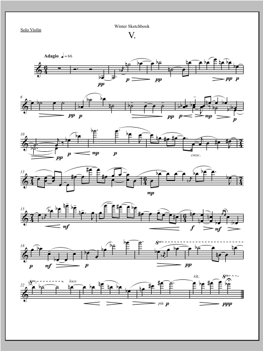 Winter Sketchbook: Concert Band Conductor Score & Parts
