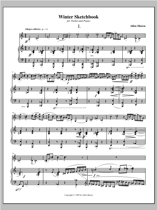 Winter Sketchbook - Full Score