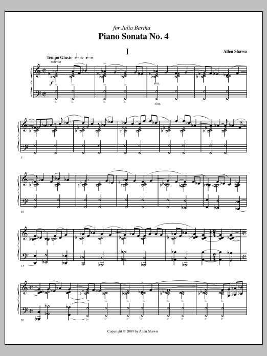 Piano Sonata No. 4: Piano Solo
