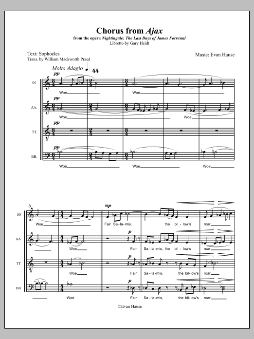 Chorus from "Ajax": Choral Octavo