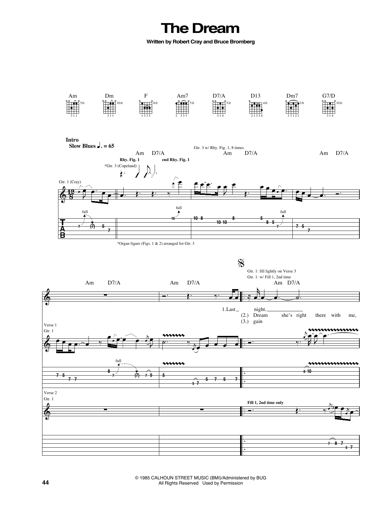 The Dream: Guitar Tab
