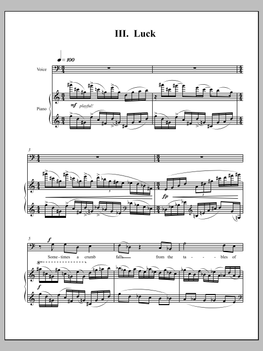 Four Songs of Love and Death - Full Score