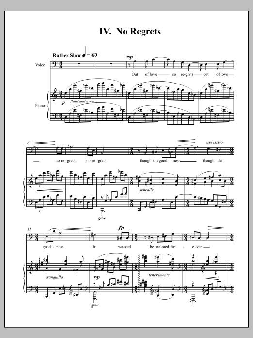 Four Songs of Love and Death - Full Score