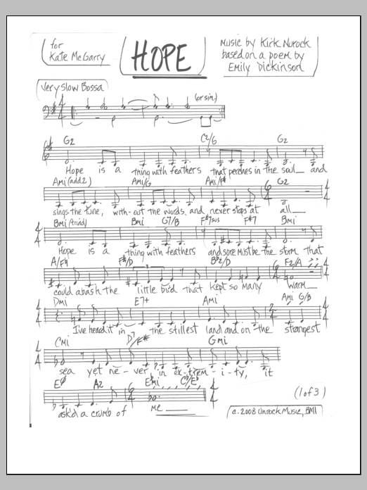 Hope: Piano Vocal